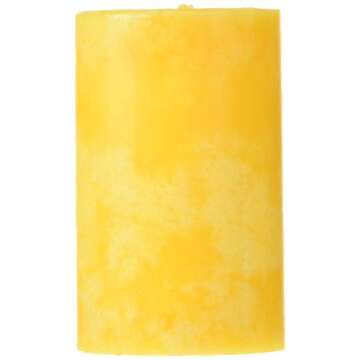 Aroma Naturals Lavender & Tangerine Essential Oil Scented Pillar Candle, Relaxing, 2.5 inch x 4 inch