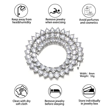 Buy Heart Tennis Necklace - Sparkly 18K Gold & Platinum Plated