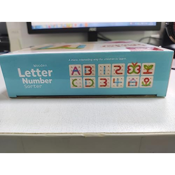 Coogam Wooden Letter Number Stacking Blocks Educational Toy