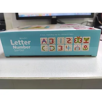 Coogam Wooden Letter Number Stacking Blocks Educational Toy