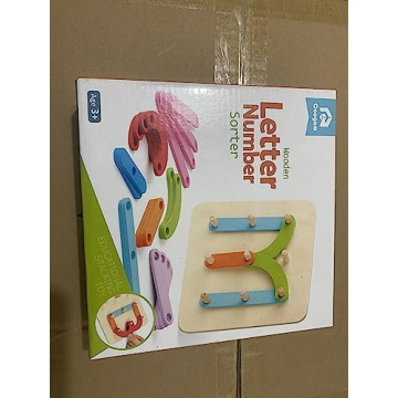 Coogam Wooden Letter Number Stacking Blocks Educational Toy