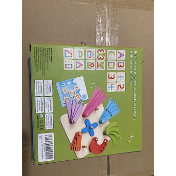 Coogam Wooden Letter Number Stacking Blocks Educational Toy