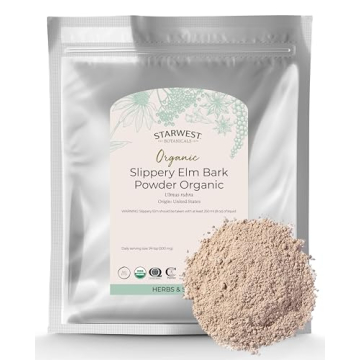 Starwest Organic Slippery Elm Bark Powder for Digestive Health