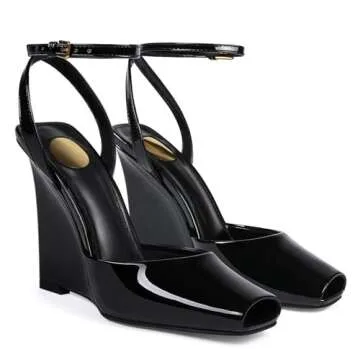 CAGLGLZ Women's Peep Toe Wedge Sandals - Stylish Comfort