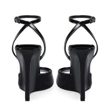 CAGLGLZ Women's Peep Toe Wedge Sandals - Stylish Comfort