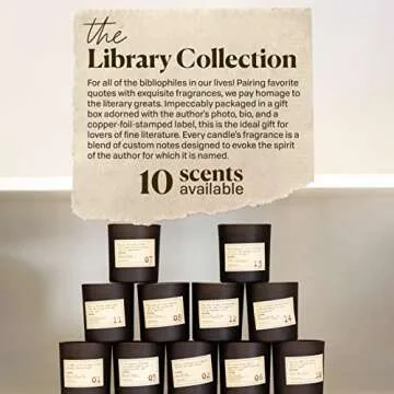 Paddywax Candles GL07Z Library Collection Oscar Wilde Scented Soy Wax Candle, 6.5-Ounce, Cedarwood, Thyme & Basil
