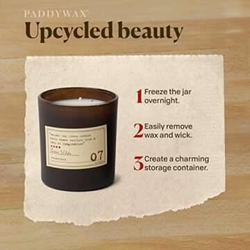 Paddywax Candles GL07Z Library Collection Oscar Wilde Scented Soy Wax Candle, 6.5-Ounce, Cedarwood, Thyme & Basil
