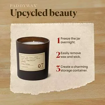 Paddywax Candles GL07Z Library Collection Oscar Wilde Scented Soy Wax Candle, 6.5-Ounce, Cedarwood, Thyme & Basil