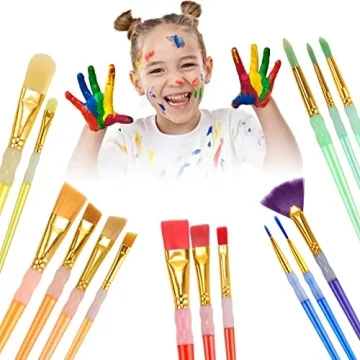 15Pcs Paint Brushes Set - Vibrant & Durable for Kids