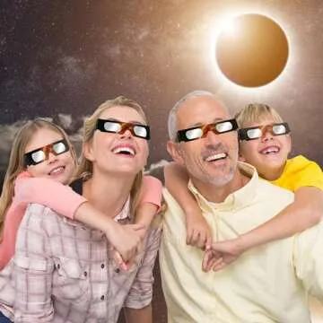 Biniki Solar Eclipse Glasses AAS Approved 2024 - CE & ISO Certified Safe Shades for Direct Sun Viewing(6 Packs), FR-2401