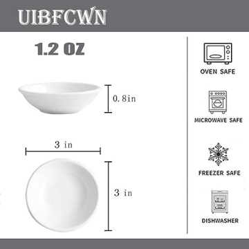 UIBFCWN 12 Pack Soy Sauce Dish Ideal for Dipping Sauces