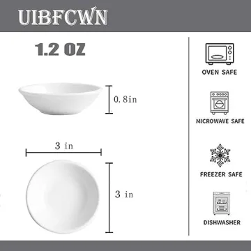 UIBFCWN 12 Pack Soy Sauce Dish Ideal for Dipping Sauces