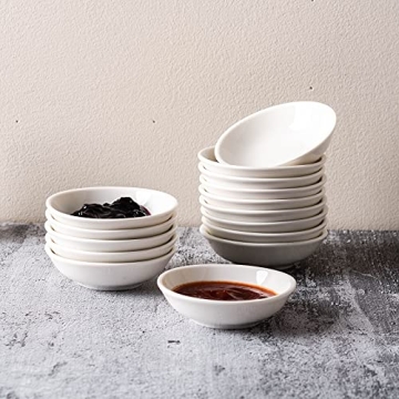 UIBFCWN 12 Pack Soy Sauce Dish Ideal for Dipping Sauces