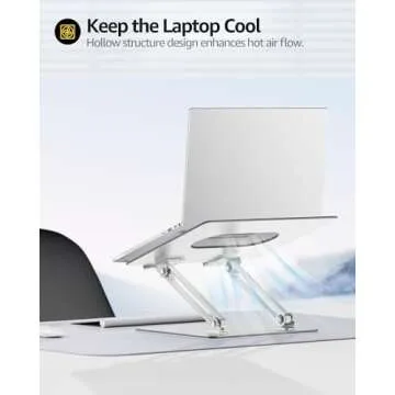 Urmust Laptop Stand, Ergonomic Adjustable Riser for Desk, Compatible with Laptops up to 16 Inches, Including MacBook Pro/Air, Portable, Heat Dissipation, Gift for Women Men