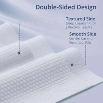 Ourmed Life Face Towels, Disposable Biodegradable Clean Facial Wash Cloth for Sensitive Skin, Lint- free Facial Towels for Cleansing, Skincare and Makeup Remover, Dry Wipes,100 Count，Dot texture