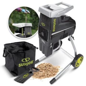 Sun Joe CJ603E 15-Amp Electric Silent Wood Chipper/Shredder - Efficient & Eco-Friendly