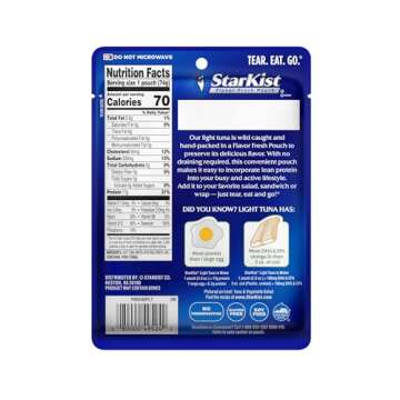 StarKist Chunk Light Tuna in Water, 24 Pouches for Quick Meals