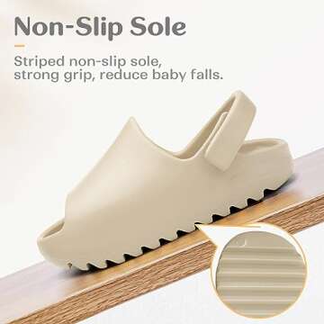 Erhuoxz Toddler Little Kids Slides Sandals, Kid Summer Slip On Slides Sandals,Beach Pool Anti-slip Water Shoes,Indoor Outdoor Lightweight Slippers Sandals for Boys and Girls