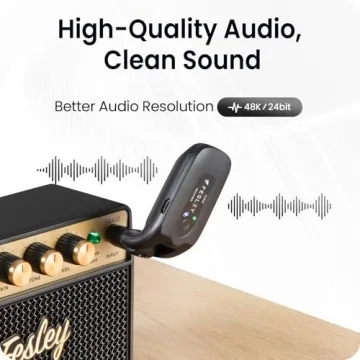 Fesley Wireless Guitar System: 10-Hour Rechargeable