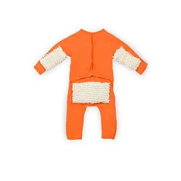 Cute Baby Mop Onesie - Funny and Functional, Perfect as a Long Sleeve Romper for Your Crawling Baby and for Use as an Everyday Baby Jumpsuit. Great as (Orange, 12-18 Months)