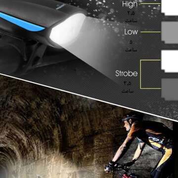 چراغ دوچرخه مدل 7588 با نور قوی و کاربری آسان