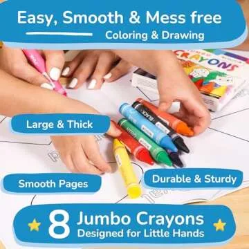 TOYVENTIVE Toddler Coloring Books & Crayons Set for Ages 1-4