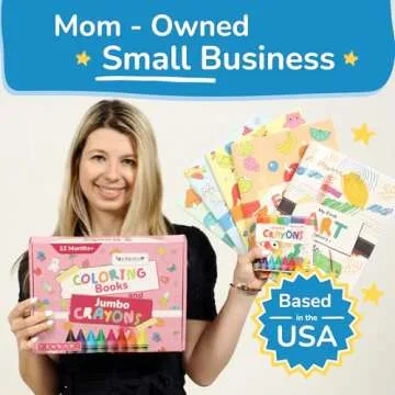 TOYVENTIVE Toddler Coloring Books & Crayons Set for Ages 1-4