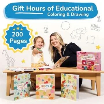 TOYVENTIVE Toddler Coloring Books & Crayons Set for Ages 1-4