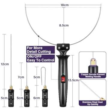4 in 1 Foam Cutter Set, GOCHANGE Electric Cutting Machine Pen Tools Kit, 100-240V / 18W Styrofoam Cutting Pen With Electronic Voltage Transformer Adaptor