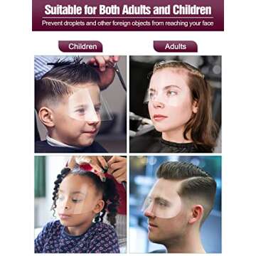 EBANKU 100 PCS Microblading Shower Visor, Upgrade Eyebrow Shower Shields Protector, Shower Goggles Face Cover Bath Visor for Adults Hair Salon Supplies and Eyes Surgery Aftercare