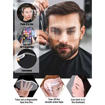 EBANKU 100 PCS Microblading Shower Visor, Upgrade Eyebrow Shower Shields Protector, Shower Goggles Face Cover Bath Visor for Adults Hair Salon Supplies and Eyes Surgery Aftercare