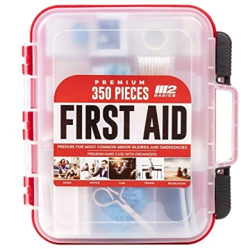 M2 BASICS 350 Piece Emergency First Aid Kit for Safety