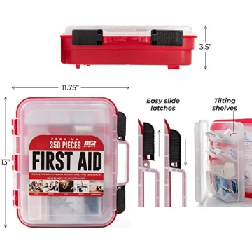 M2 BASICS 350 Piece Emergency First Aid Kit for Safety