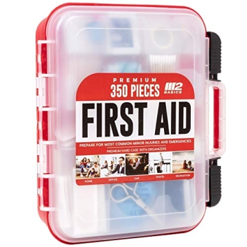 M2 BASICS 350 Piece Emergency First Aid Kit for Safety