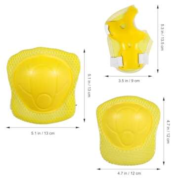 WINOMO 6pcs Knee Pads Elbow Pads Wrist Guards Gear Set Cycling Skating Sports Guard Pads for Kids Ad...