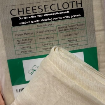 YJL Organic Cheese Cloth for Straining & Cooking Essentials