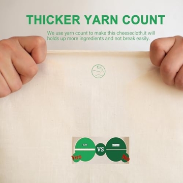 YJL Organic Cheese Cloth for Straining & Cooking Essentials