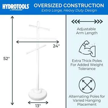 Hydrotools Poolside Towel Rack For Organized Outdoor Fun