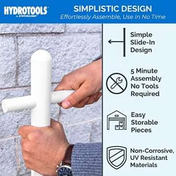 Hydrotools Poolside Towel Rack For Organized Outdoor Fun