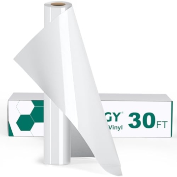 CAREGY Premium Heat Transfer Vinyl for Custom T-Shirts 12x30 Feet Roll (White)