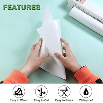 CAREGY Heat Transfer Vinyl for T-Shirts 12x30 Feet Roll