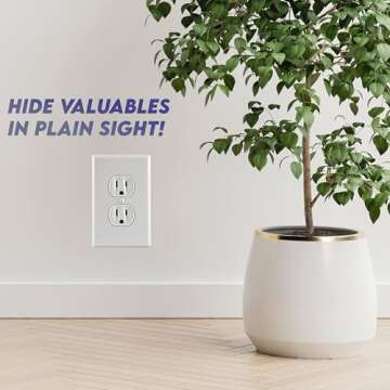 Electrical Outlet Hidden Wall Safe (Simple Install, Magnetically Attaches For Easy Use) Hiding Places for Valuables | Hide in Plain Sight Key Money Jewelry Storage Cash Holder Safes Outlet Safe Box