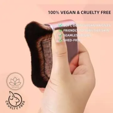 GOERTI Self Tanner Brush, Kabuki Brush for Body, Professional Body Makeup Brush for Flawless Leg Makeup, Bronzer Shimmer Glow Blend Brush, High Density Foundation Brush Makeup Brush for Cream