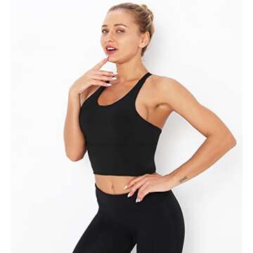 Stylish Longline Sports Bra with Support and Comfort