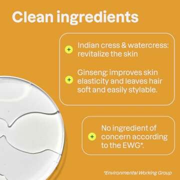 ATTITUDE 2-in-1 Body Wash and Hair Shampoo, EWG Verified Shower Gel, Dermatologically Tested, Made with Naturally Derived Ingredients, Vegan Personal Care, Ginseng and Grapeseed Oil, 16 Fl Oz