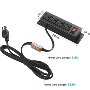 Gun Safe Power Outlet Kit with Surge Protection and 4 Outlets