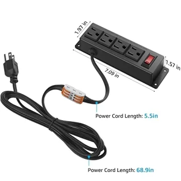 Gun Safe Power Outlet Kit with Surge Protection and 4 Outlets