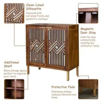 Stylish COZAYH Accent Cabinet with Easy Assembly