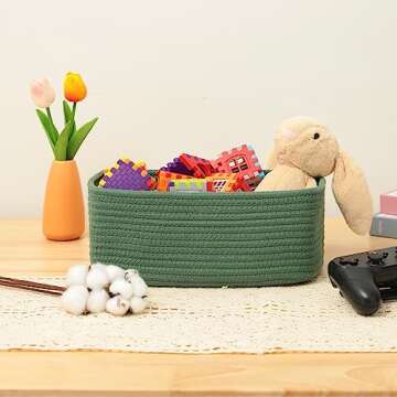 MiniArk Stylish Cotton Storage Baskets – Set of 3