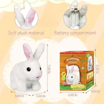 Bilinott Bunny Toy - Jumping & Interactive Plush Toy for Kids
